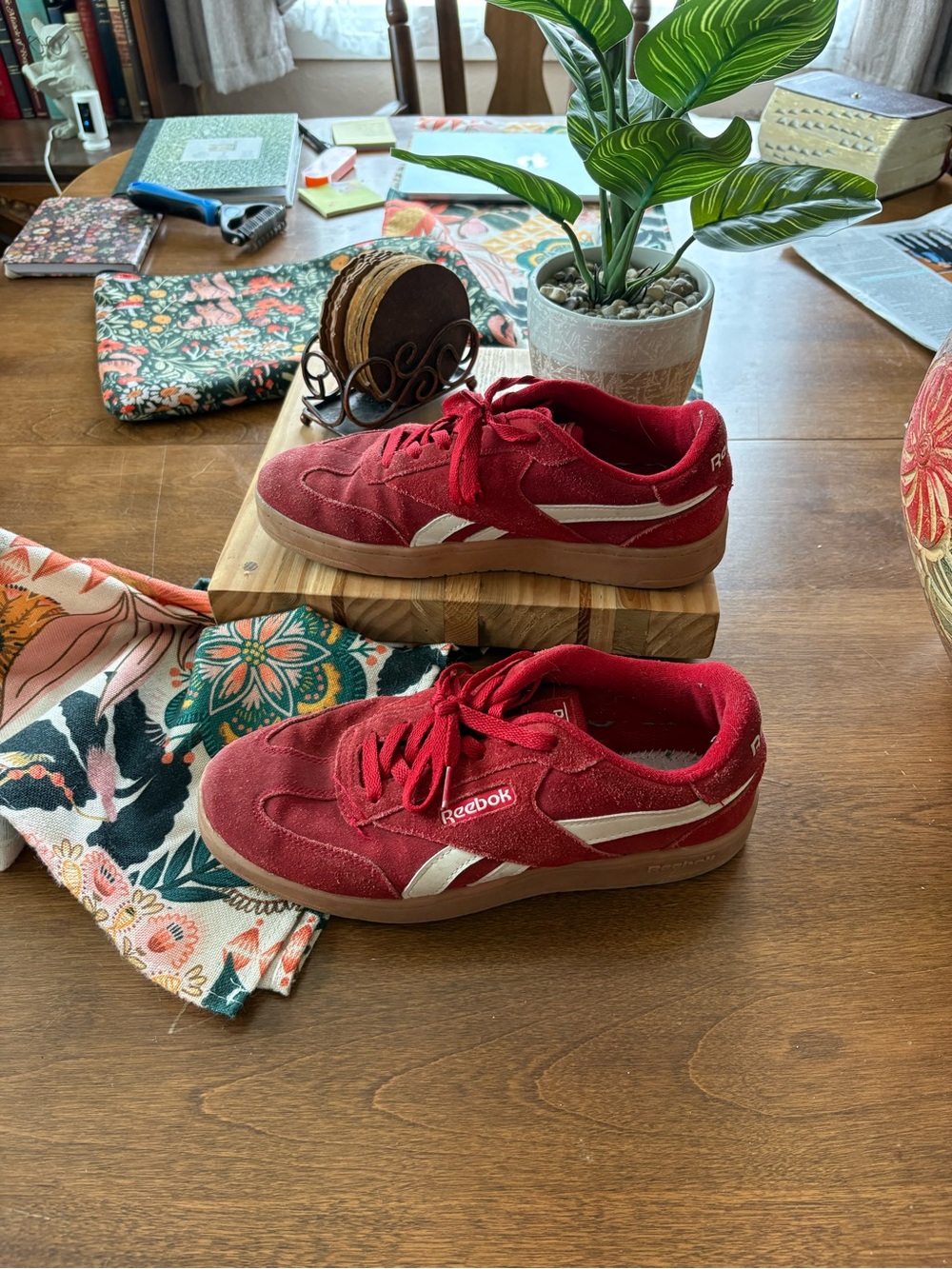 Reebok Red Old Fashion Sneakers